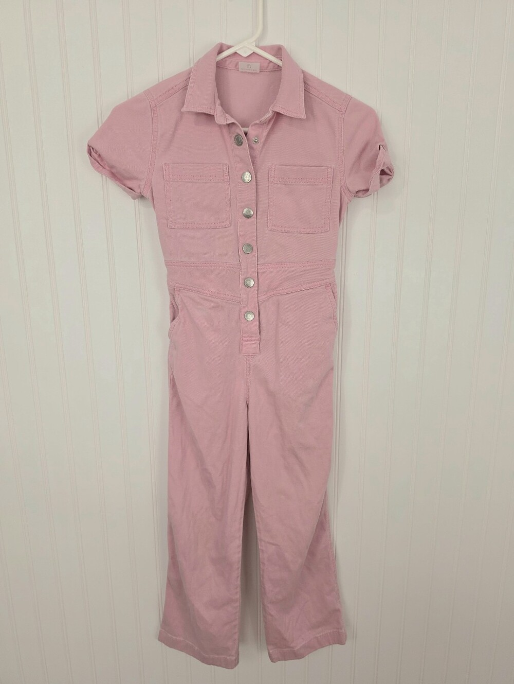 Abercrombie Kids | Girls Snap Front Jumpsuit Pink Size 7/8